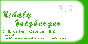 mihaly holzberger business card